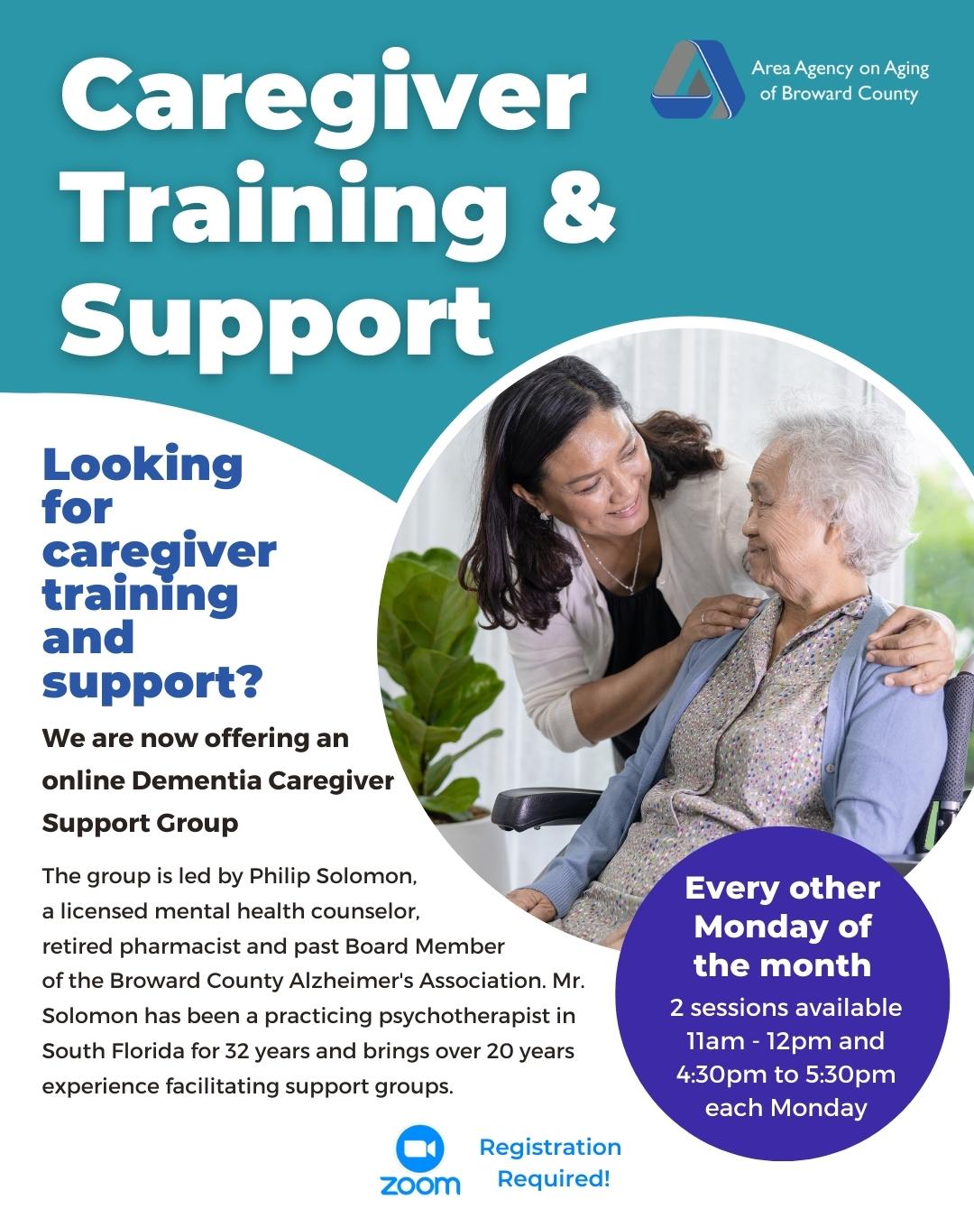 Caregiver support area agency on aging broward county
